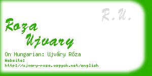 roza ujvary business card